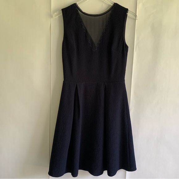 Reiss Marlowe Fit And Flare mini Dress Navy - Picture 15 of 15